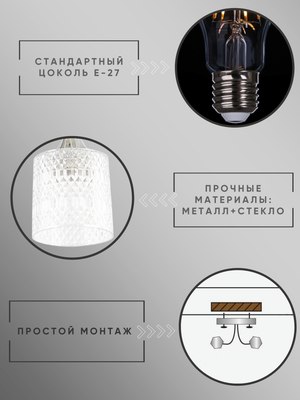 Потолочный светильник Aitin-Pro НПБ 02-2x60-101 / 6204/2