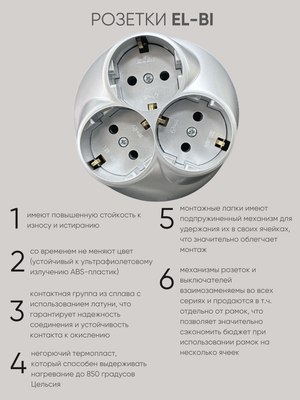 Розетка El-Bi Zena 500-001000-819