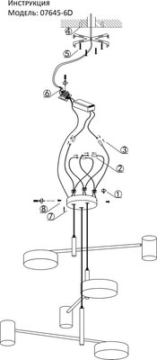 Люстра Kinklight Рапис 07645-6D.19(20)