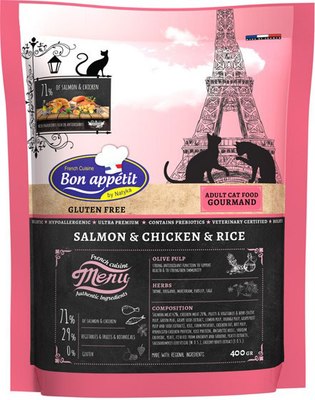 Сухой корм для кошек Bon Appetit Cat Adult Gourmand с лососем и курицей / 681816 - фото