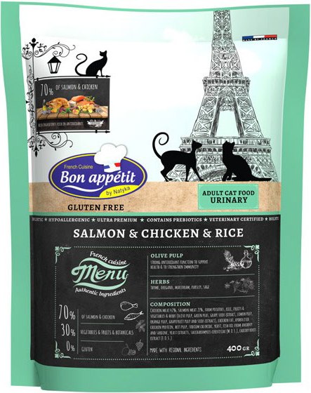 Сухой корм для кошек Bon Appetit Cat Adult Urinary с курицей и лососем / 681854 - фото
