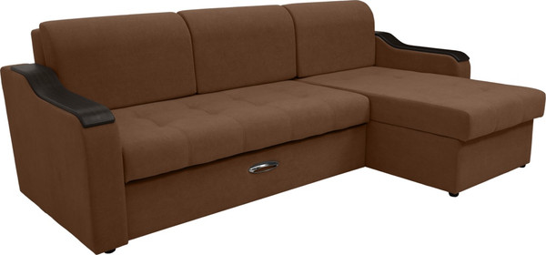 Диван угловой Сириус Лидер-3 с оттоманкой ППУ 260x165 - фото