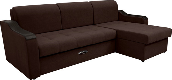 Диван угловой Сириус Лидер-3 с оттоманкой ППУ 260x165 - фото