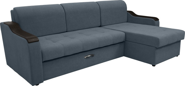 Диван угловой Сириус Лидер-3 с оттоманкой ППУ 260x165 - фото