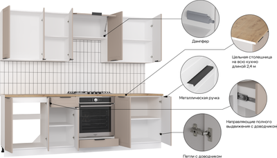 Кухонный гарнитур Mio Tesoro Корнелия Ода-плюс 2.4