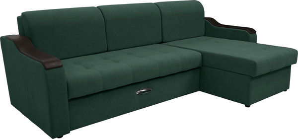 Диван угловой Сириус Лидер-3 с оттоманкой ППУ 260x165 - фото