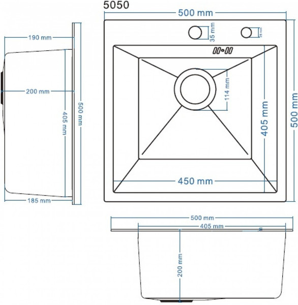 Мойка кухонная Schtoff Best Decor Silver 5050