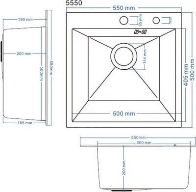 Мойка кухонная Schtoff Best Premium Black 5550