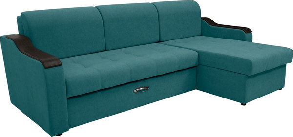 Диван угловой Сириус Лидер-3 с оттоманкой ППУ 260x165 - фото