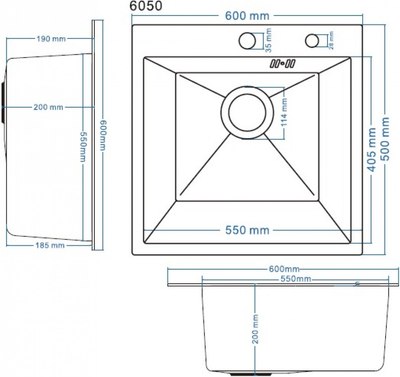 Мойка кухонная Schtoff Best Premium Black 6050