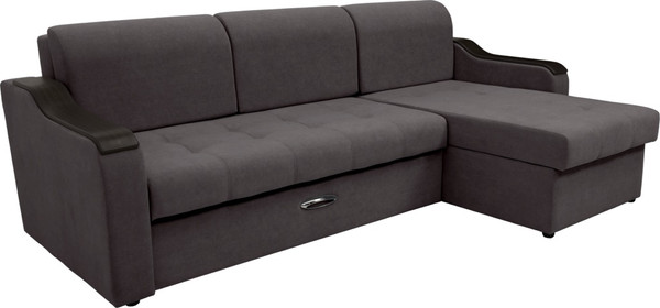 Диван угловой Сириус Лидер-3 с оттоманкой ППУ 260x165 - фото