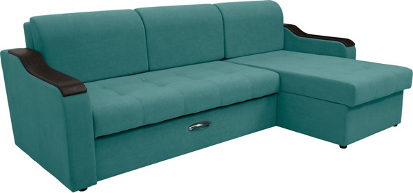 Диван угловой Сириус Лидер-3 с оттоманкой ППУ 260x165 - фото