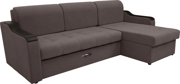 Диван угловой Сириус Лидер-3 с оттоманкой НПБ 260x165 - фото