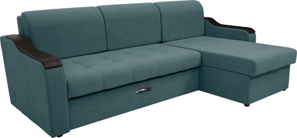 Диван угловой Сириус Лидер-3 с оттоманкой НПБ 260x165 - фото