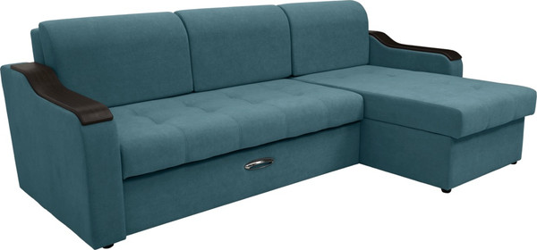 Диван угловой Сириус Лидер-3 с оттоманкой НПБ 260x165 - фото