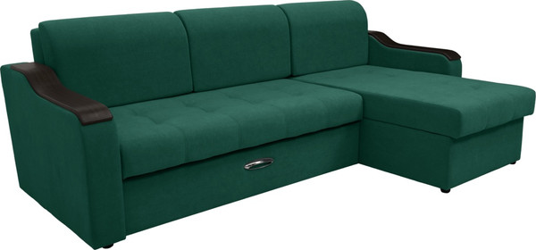 Диван угловой Сириус Лидер-3 с оттоманкой НПБ 260x165 - фото