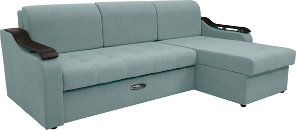 Диван угловой Сириус Лидер-4 с оттоманкой ППУ 260x165 - фото