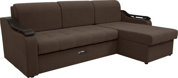 Диван угловой Сириус Лидер-4 с оттоманкой ППУ 260x165 - фото