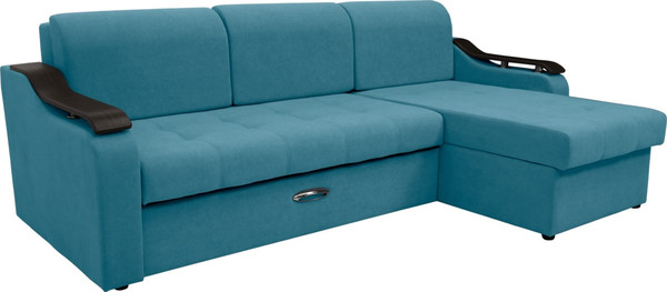 Диван угловой Сириус Лидер-4 с оттоманкой ППУ 260x165 - фото