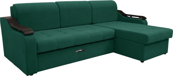 Диван угловой Сириус Лидер-4 с оттоманкой ППУ 260x165 - фото