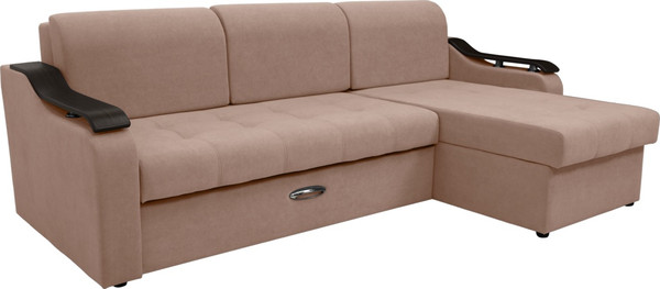 Диван угловой Сириус Лидер-4 с оттоманкой НПБ 260x165 - фото