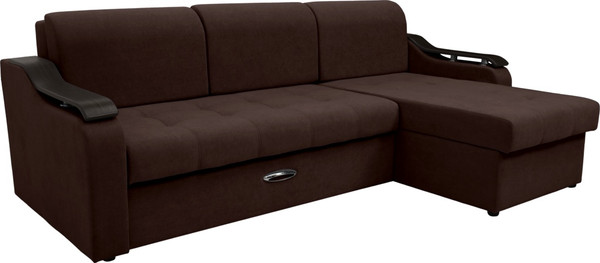 Диван угловой Сириус Лидер-4 с оттоманкой НПБ 260x165 - фото