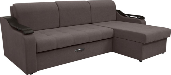 Диван угловой Сириус Лидер-4 с оттоманкой НПБ 260x165 - фото