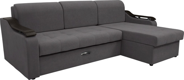 Диван угловой Сириус Лидер-4 с оттоманкой НПБ 260x165 - фото