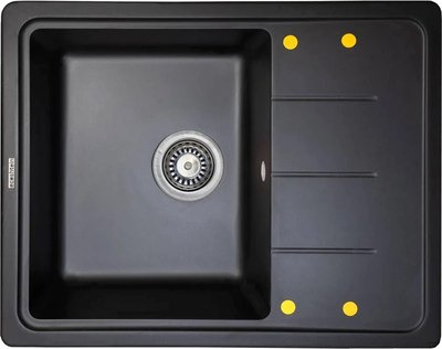 Мойка кухонная Ecoshtein Rechteck 620 (черный) - фото