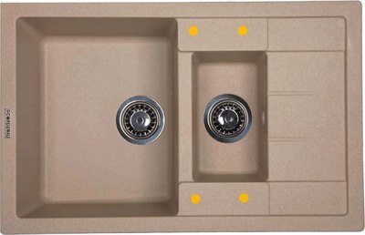 Мойка кухонная Ecoshtein Rechteck 781.5 (бежевый) - фото