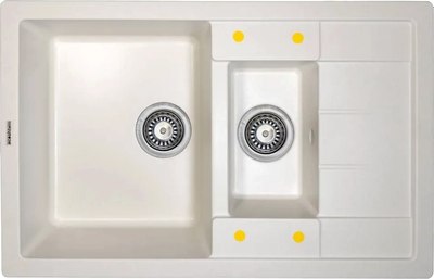 Мойка кухонная Ecoshtein Rechteck 781.5 (жасмин) - фото