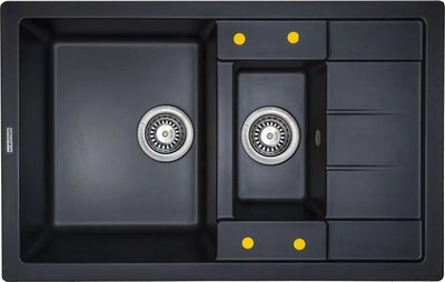 Мойка кухонная Ecoshtein Rechteck 781.5 (черный) - фото