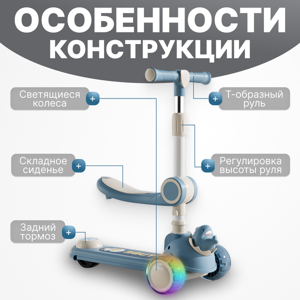 Самокат детский Ricos Wave JSCW108