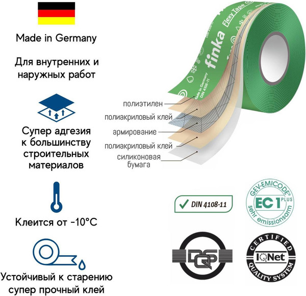 Лента герметизирующая Finka Flexy Tape 50мм