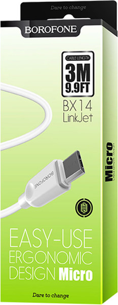 Кабель Borofone BX14 AM-microBM / 6957531090380