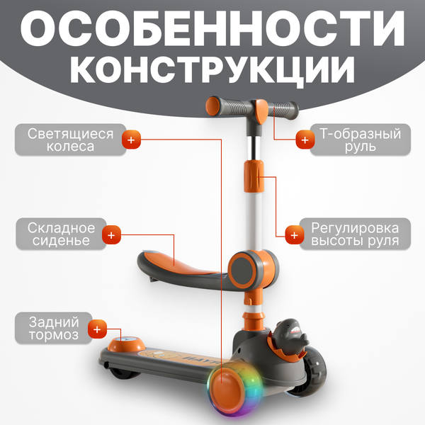 Самокат детский Ricos Wave JSCW108