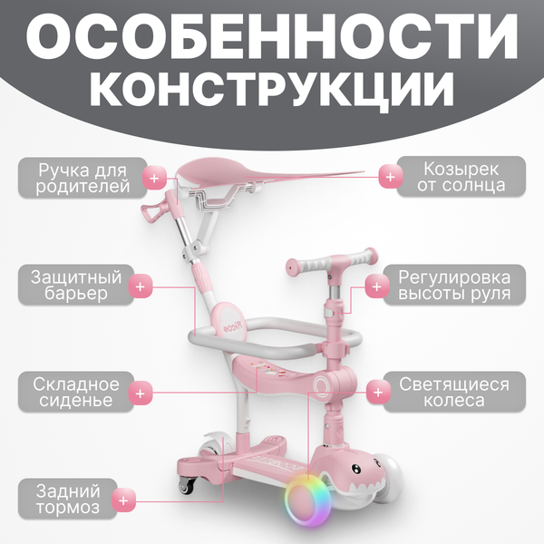 Самокат детский Ricos T-Rex JSCML603B