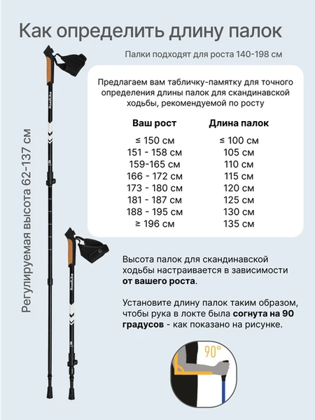 Палка для скандинавской ходьбы RoadLike Protect / 432076