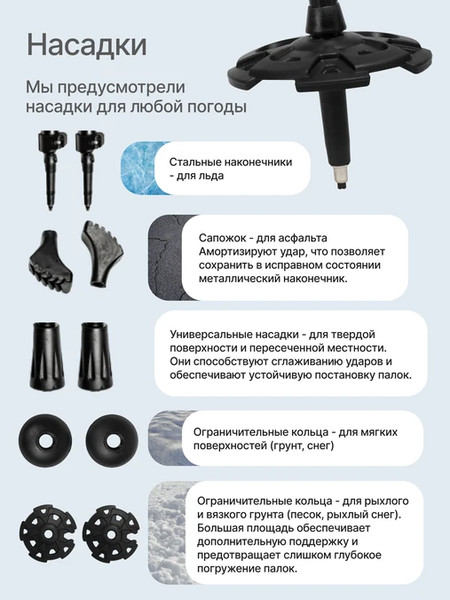 Палка для скандинавской ходьбы RoadLike Protect / 432076