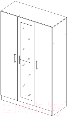 Шкаф Горизонт Мебель Лайн/Леси 3х ств.