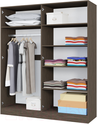 Шкаф Горизонт Мебель Лайн/Леси 4х ств.