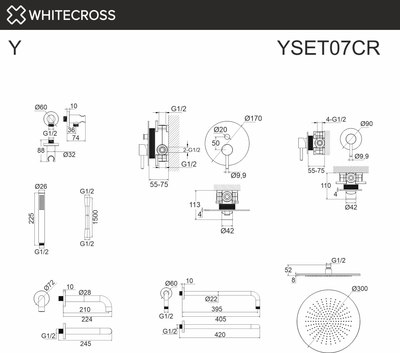 Душевая система со смесителем Whitecross Y YSET07CR