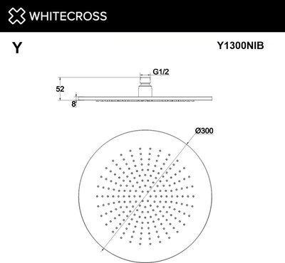 Лейка верхнего душа Whitecross Y1300NIB