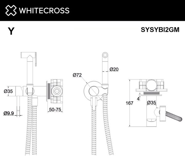 Гигиенический душ со смесителем Whitecross SYSYBI2GM
