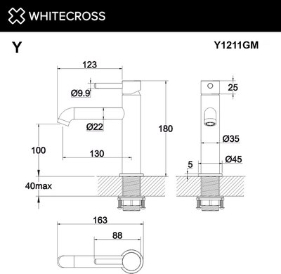 Смеситель Whitecross Y1211GM