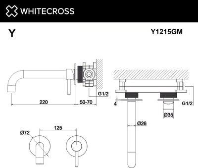 Смеситель Whitecross Y1215GM