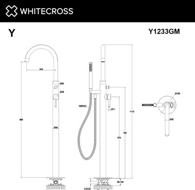 Смеситель Whitecross Y1233GM
