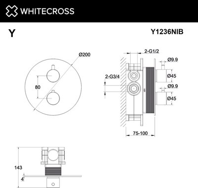 Смеситель Whitecross Y1236NIB