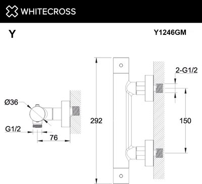 Смеситель Whitecross Y1246NIB