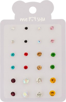 Комплект сережек Meshu Rhinestones / MS_60704 - фото